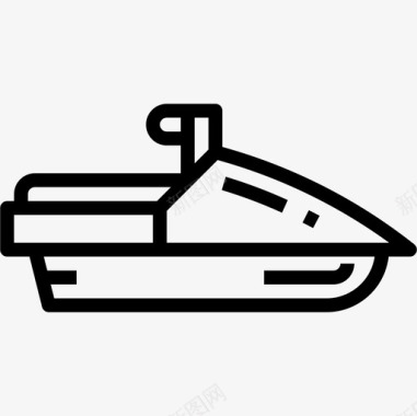 摩托艇运输106直线型图标图标