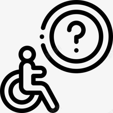残疾人直系亲属图标图标