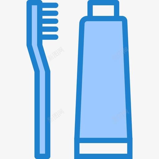 牙刷保健29蓝色图标svg_新图网 https://ixintu.com 保健 牙刷 蓝色