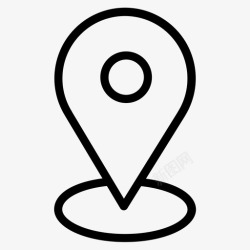 酒店标记位置gps地图图标高清图片
