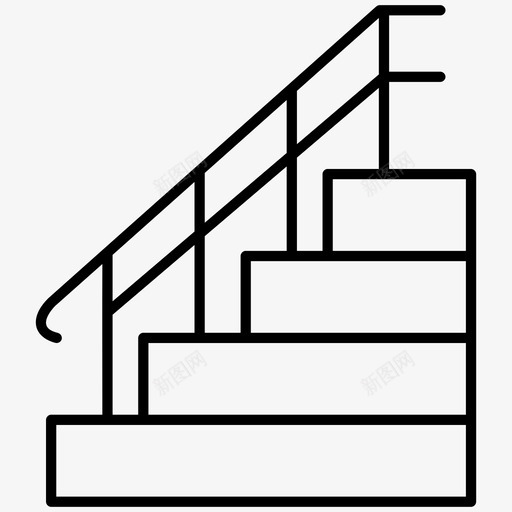 楼梯木工梯攀爬图标svg_新图网 https://ixintu.com 工具 攀爬 木工 楼梯