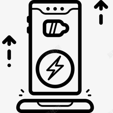 无线充电电池充电图标图标