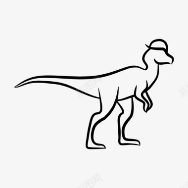 厚头龙动物恐龙图标图标