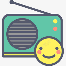 猫王收音机2收音机techmultimedia2线性彩色图标高清图片