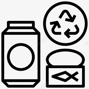 金属回收生态生态与环境图标图标