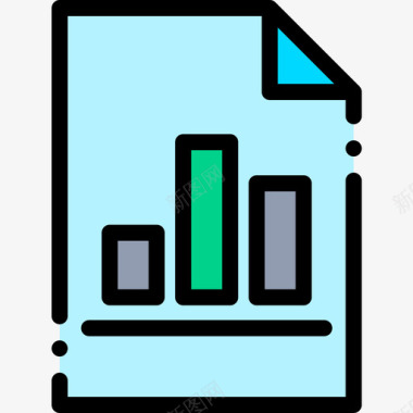 商业和金融文件32线性颜色图标图标