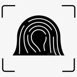 生物扫描仪指纹传感器指纹扫描仪扫描指纹图标高清图片
