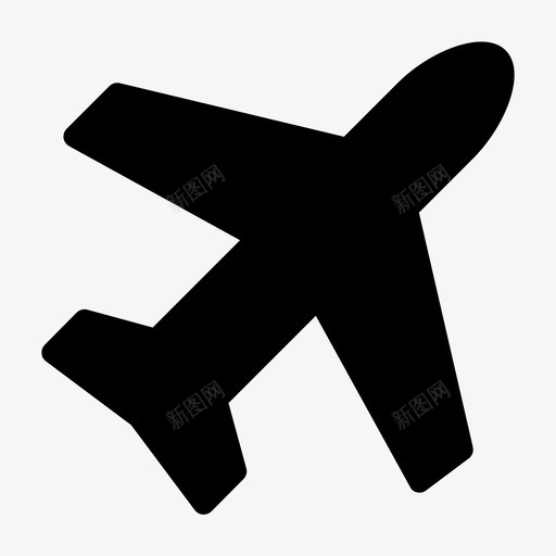 飞机交通工具图标svg_新图网 https://ixintu.com 交通工具 飞机