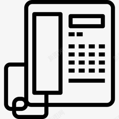 电话电子装置7线性图标图标
