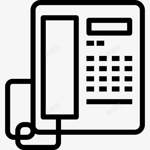 电话电子装置7线性图标svg_新图网 https://ixintu.com 电子 电话 线性 装置