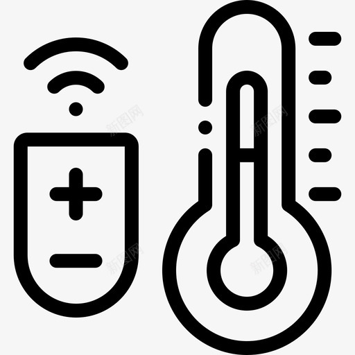 温度计domotics12线性图标svg_新图网 https://ixintu.com domotics 温度计 线性