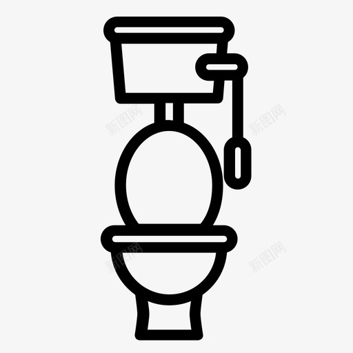 卫生间浴室冲水器图标svg_新图网 https://ixintu.com 冲水 卫生间 浴室 盥洗室