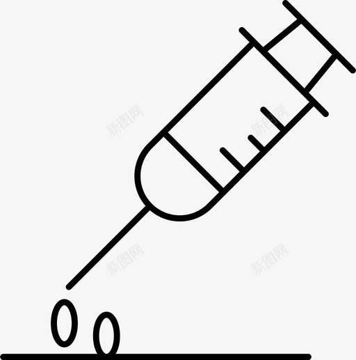 注射滴注医疗图标svg_新图网 https://ixintu.com 医疗 注射 滴注 疫苗 药物