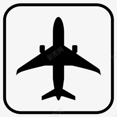 飞机飞行公共交通图标图标