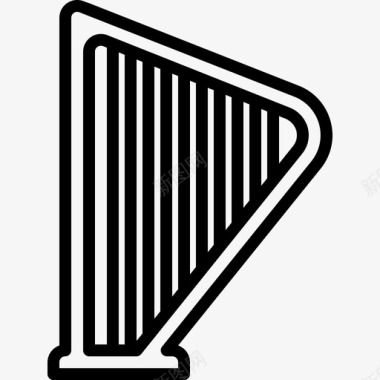 爱尔兰竖琴庆祝旋律图标图标