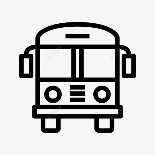 校车运输车辆图标svg_新图网 https://ixintu.com 方式 校车 车辆 运输