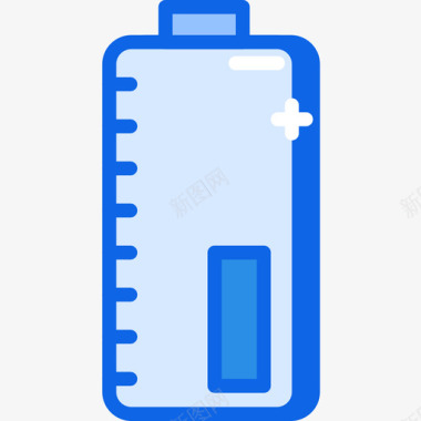 电池tech15蓝色图标图标