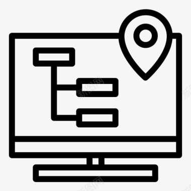 网站地图开发互联网图标图标