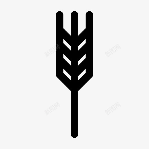 小麦面包食品图标svg_新图网 https://ixintu.com 圆盖 小麦 植物 直线 种植 谷物 面包 食品