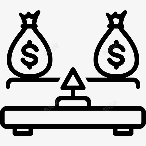 预算平衡平衡计量图标svg_新图网 https://ixintu.com 对称 平衡 计量 预算