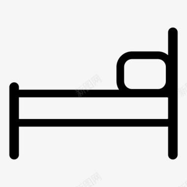 家具床卧室图标图标
