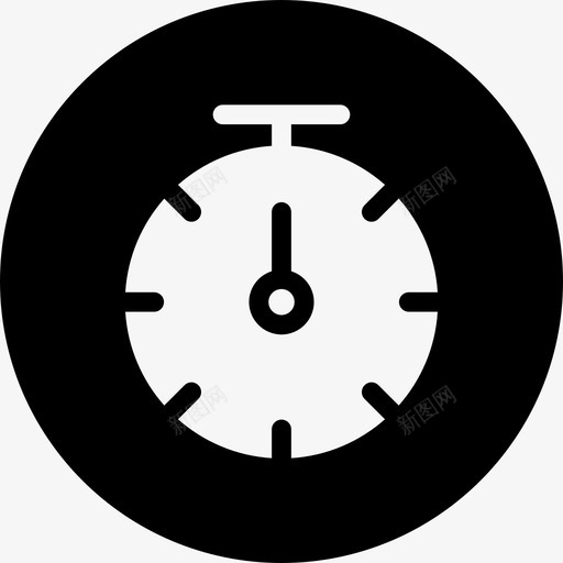 秒表计时器运动圆形填充图标svg_新图网 https://ixintu.com 秒表 计时器 运动圆形填充