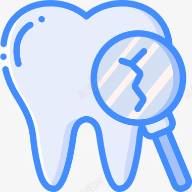 断牙牙科7蓝色图标图标