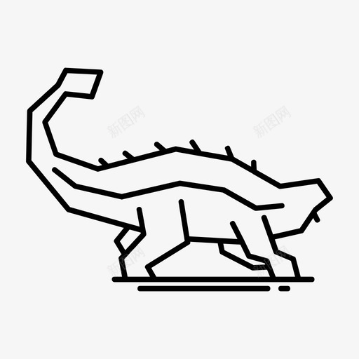 甲龙动物恐龙图标svg_新图网 https://ixintu.com 动物 好的 恐龙 最好 甲龙 系列