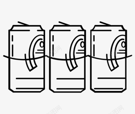 六包啤酒啤酒罐图标图标