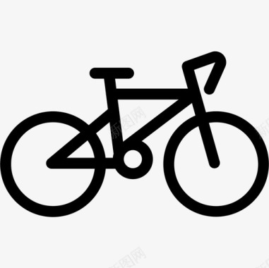 自行车健身74直线型图标图标