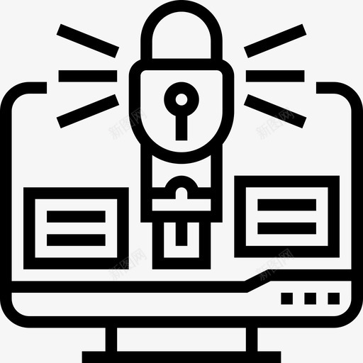 安全机密信息3线性图标svg_新图网 https://ixintu.com 信息 安全 机密 线性