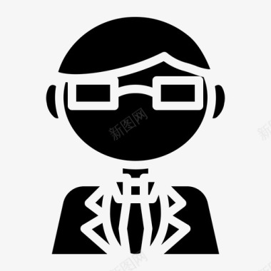 男人化身眼镜图标图标