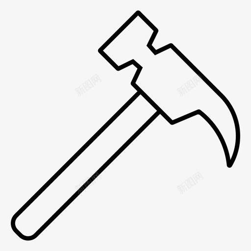 锤子器具设备图标svg_新图网 https://ixintu.com 器具 家用 工具 设备 设置 锤子