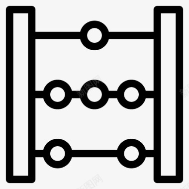 算盘教育数学图标图标