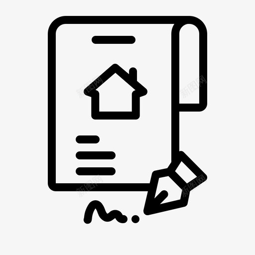 签订合同协议证书图标svg_新图网 https://ixintu.com 公寓 协议 房屋 物业 物业概要 签订合同 证书