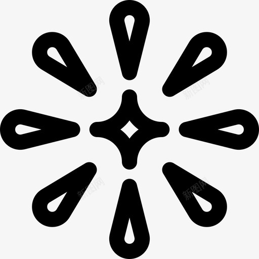 烟花狂欢节9直线图标svg_新图网 https://ixintu.com 烟花 狂欢节 直线
