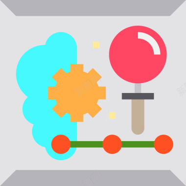 过程研究思路平面图标图标