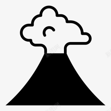火山灾难熔岩图标图标