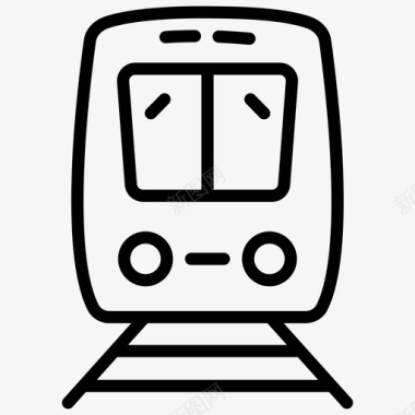 火车公共交通铁路图标图标