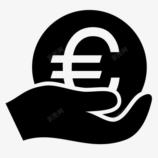给钱买欧元图标svg_新图网 https://ixintu.com 欧元 给钱 钱税