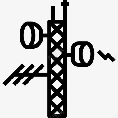 塔通信连接3线性图标图标
