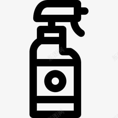 喷雾瓶清洁房子图标图标