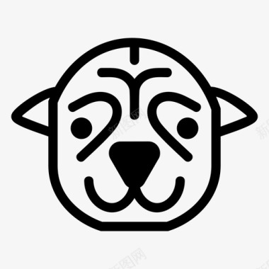 狗动物脸图标图标