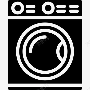 洗衣机家用16填充图标图标
