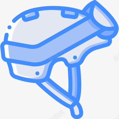 头盔冬季运动29蓝色图标图标