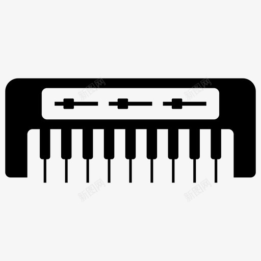 键盘卡西欧音乐图标svg_新图网 https://ixintu.com 卡西欧 爱好和兴趣固体图标包 钢琴 键盘 音乐 音乐键盘