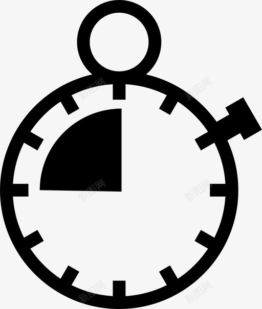 秒表闹钟时钟图标svg_新图网 https://ixintu.com 小时 时钟 秒表 计时器 闹钟
