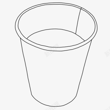 便携式杯子饮料吞咽图标图标