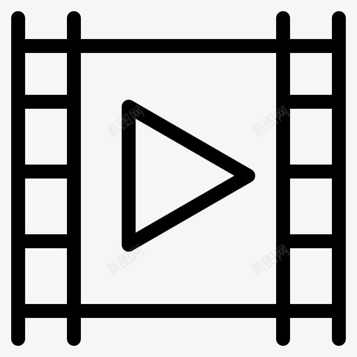 媒体流媒体播放器图标svg_新图网 https://ixintu.com 媒体流媒体播放器