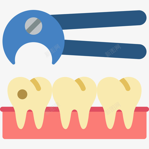 移除牙科6扁平图标svg_新图网 https://ixintu.com 扁平 牙科 移除